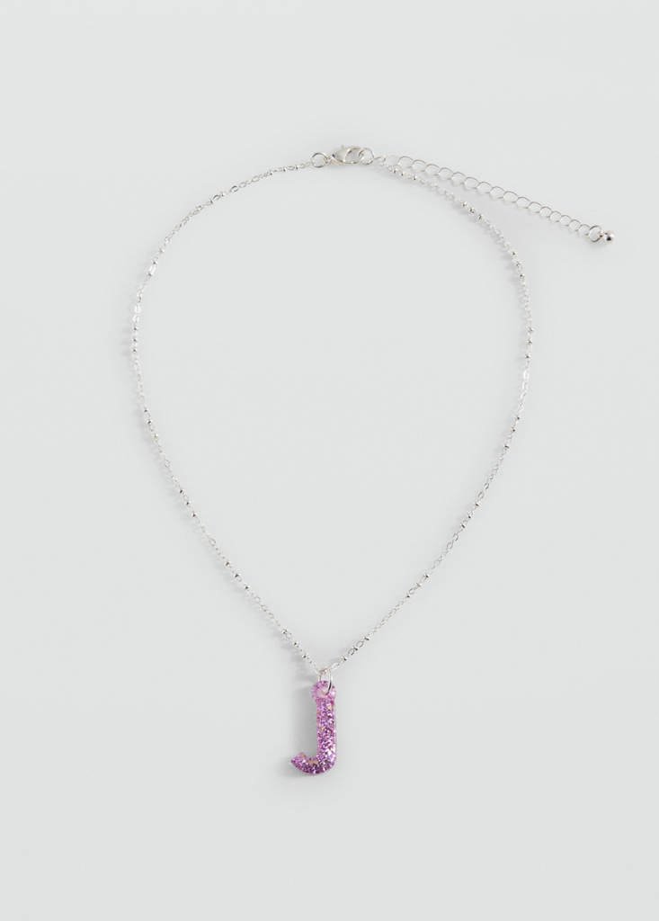 Letter Pendant Necklace — Silver