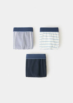 3-pack combined briefs — Blue 1