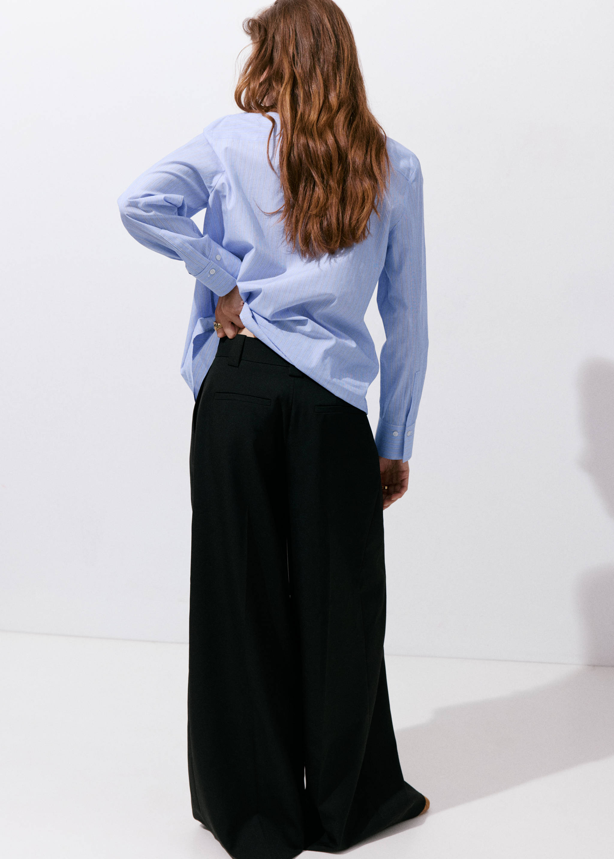 Cotton and lyocell blend straight shirt - Reverse of the article
