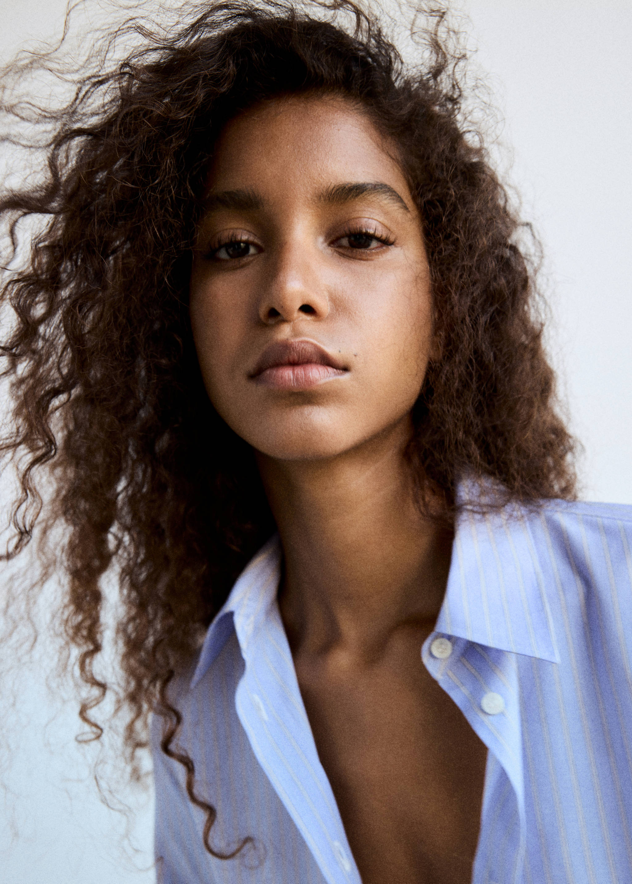 Cotton and lyocell striped shirt - Details of the article 1