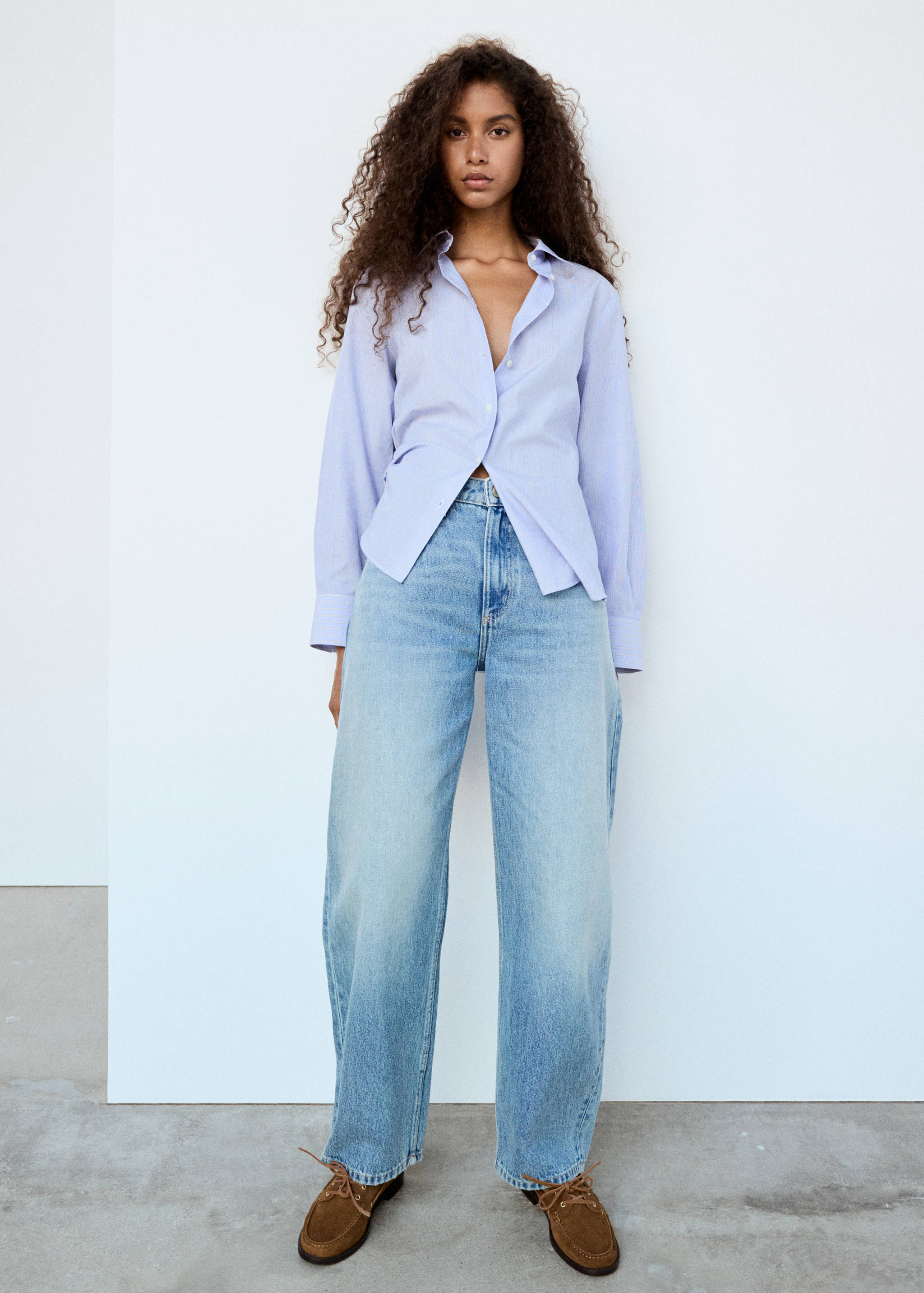 Cotton and lyocell striped shirt - Details of the article 2