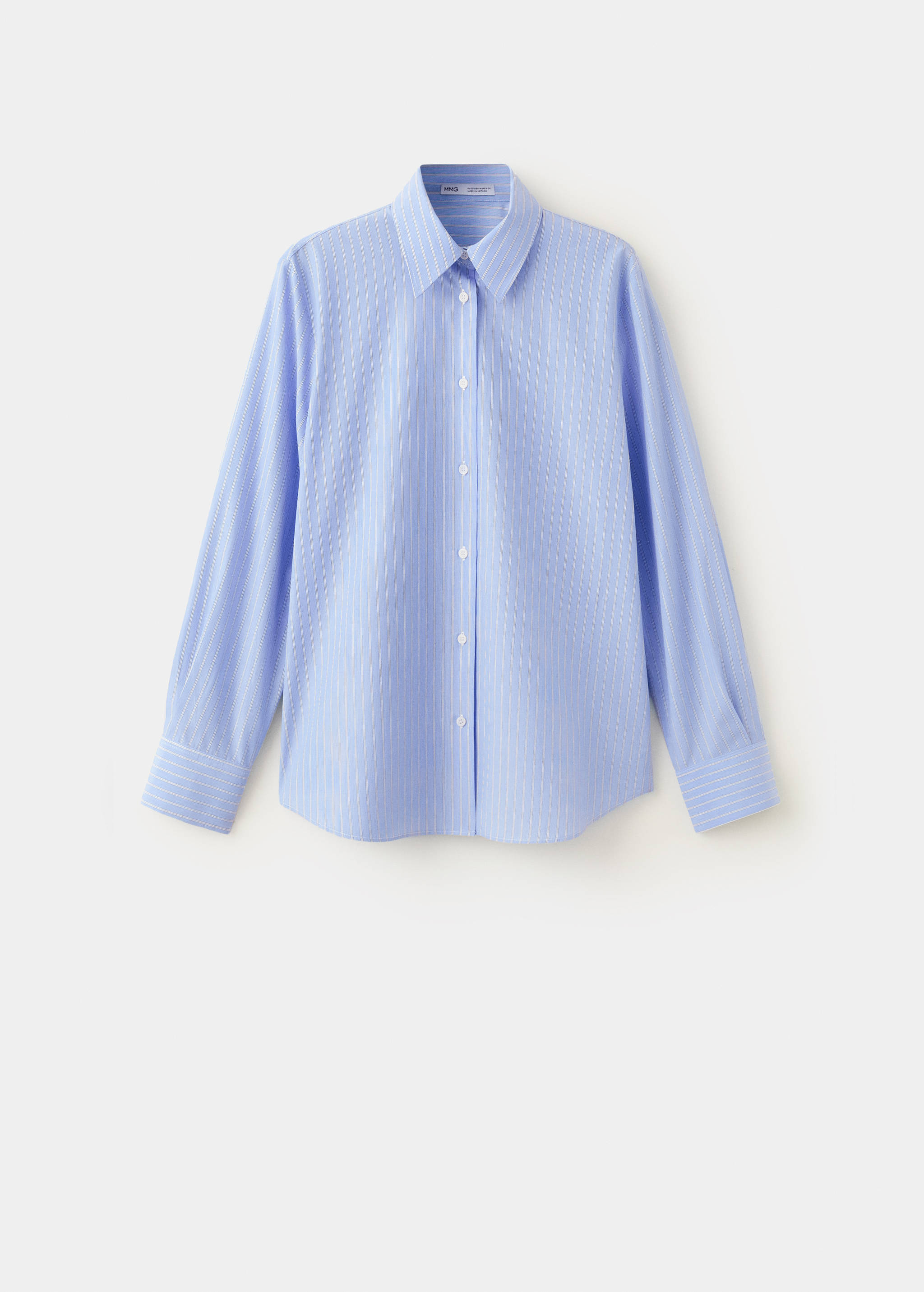 Cotton and lyocell blend straight shirt - Article without model