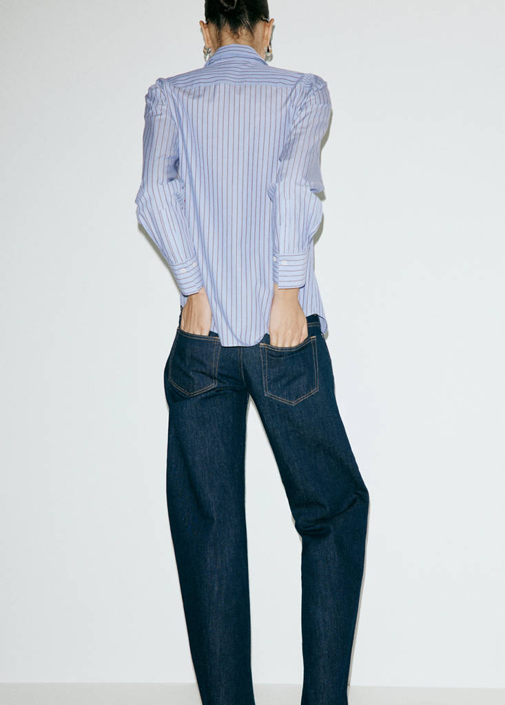 Striped cotton and lyocell shirt - thumbnail 10