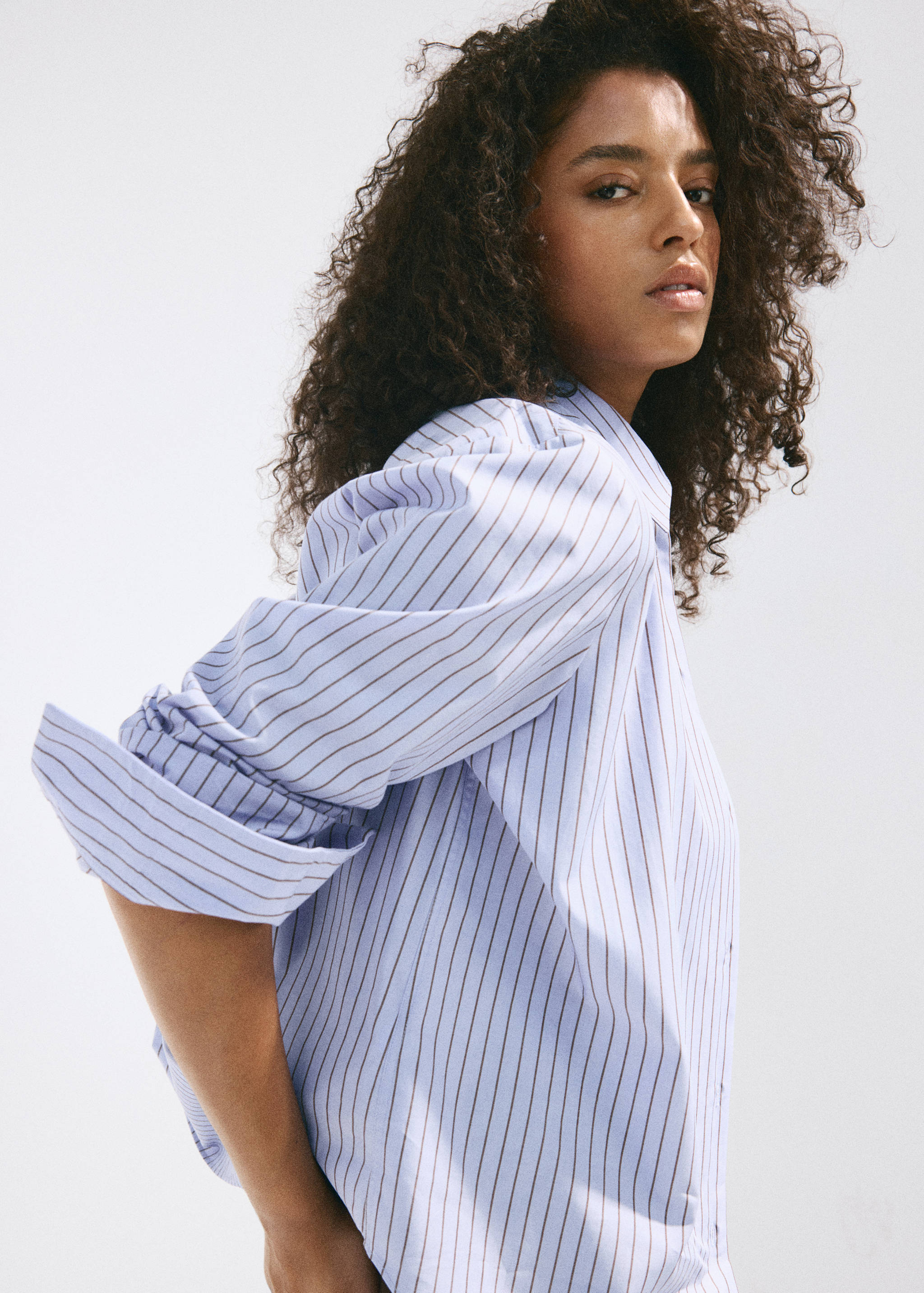 Cotton and lyocell blend straight shirt - Details of the article 4