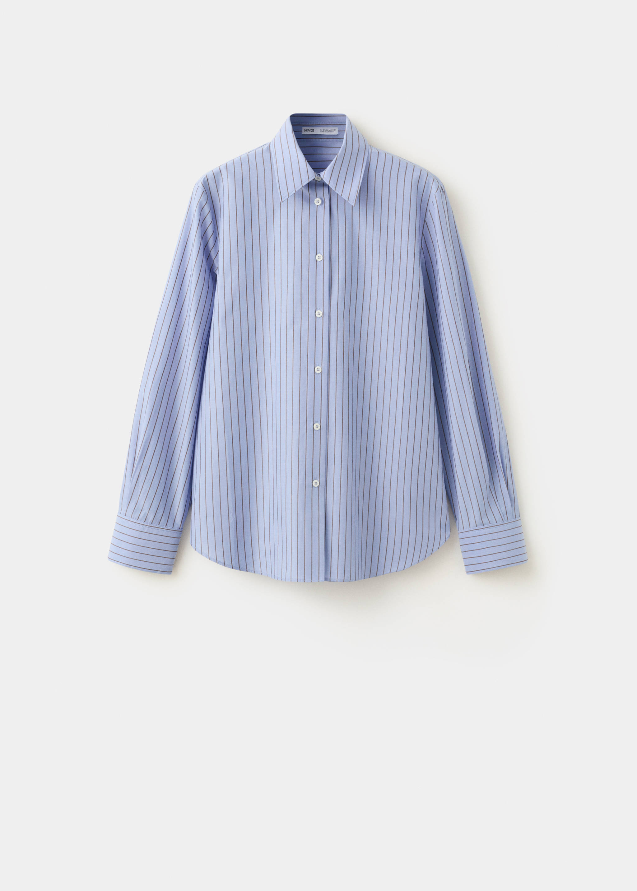 Cotton and lyocell blend straight shirt - Article without model