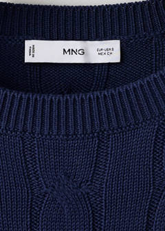 Braided knitted sweater — Dark Navy 7