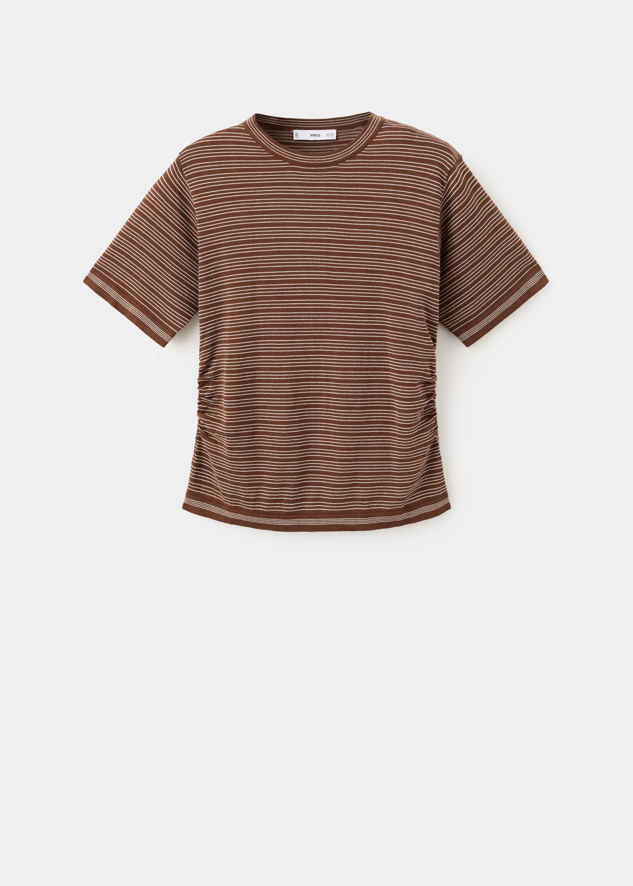 Striped short-sleeved sweater - Article without model