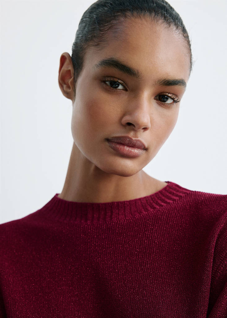 Lurex knitted sweater — Strawberry