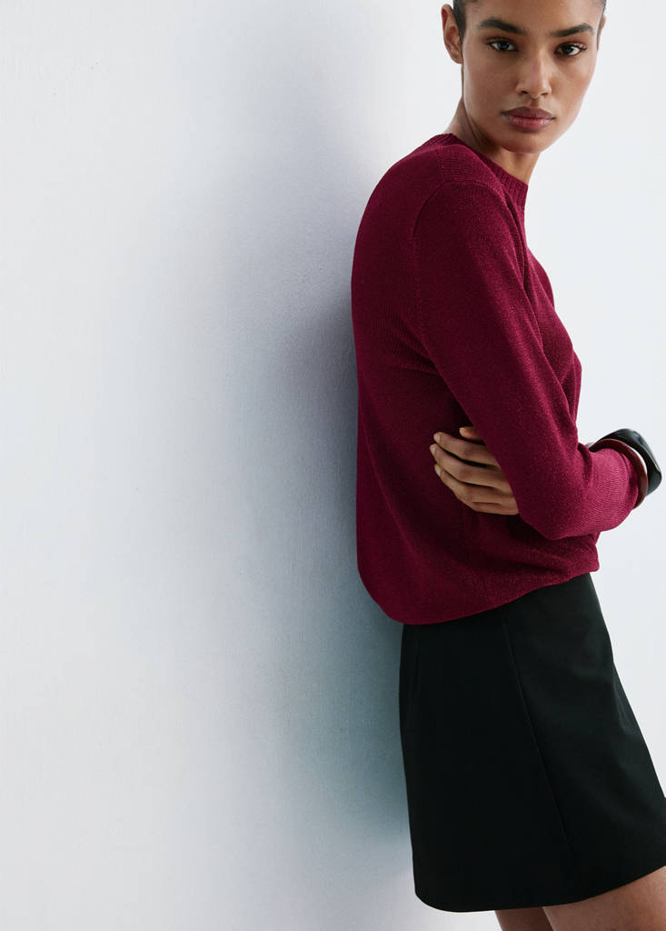 Lurex knitted sweater — Strawberry