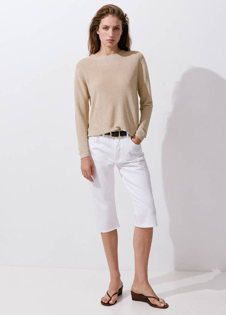 Lurex knitted sweater — Gold