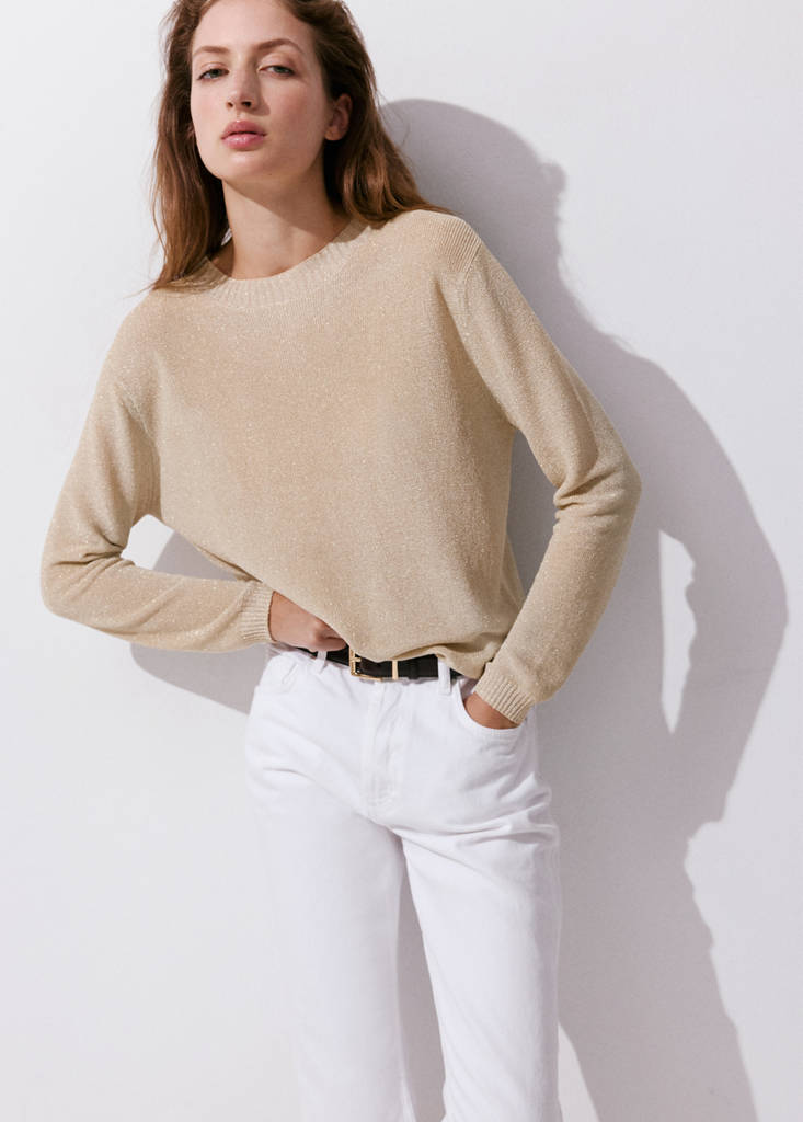 Lurex knitted sweater — Gold