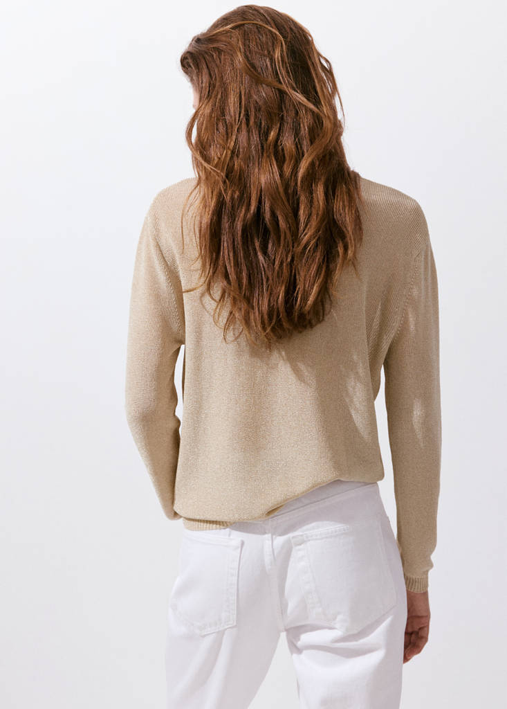 Lurex knitted sweater — Gold