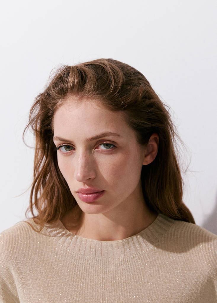 Lurex knitted sweater — Gold