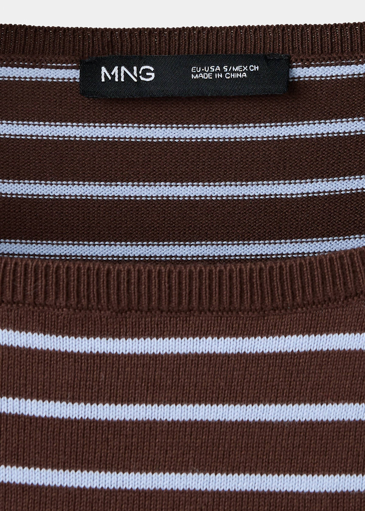 Knit striped sweater — Chocolate
