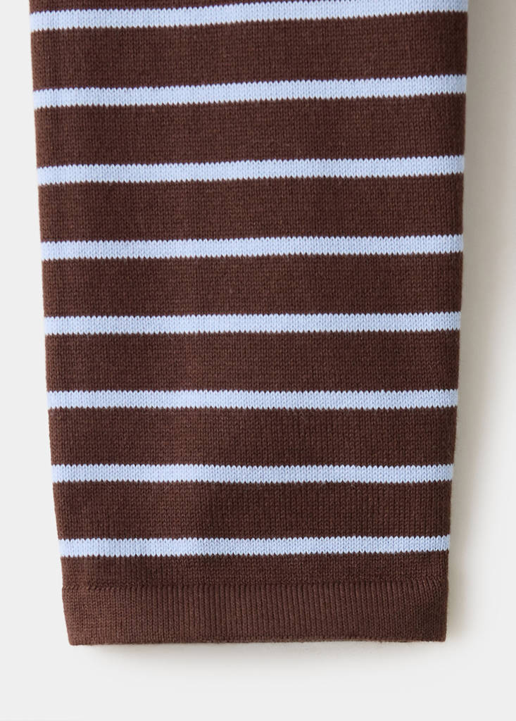 Knit striped sweater — Chocolate