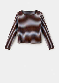 Knit striped sweater — Chocolate 5