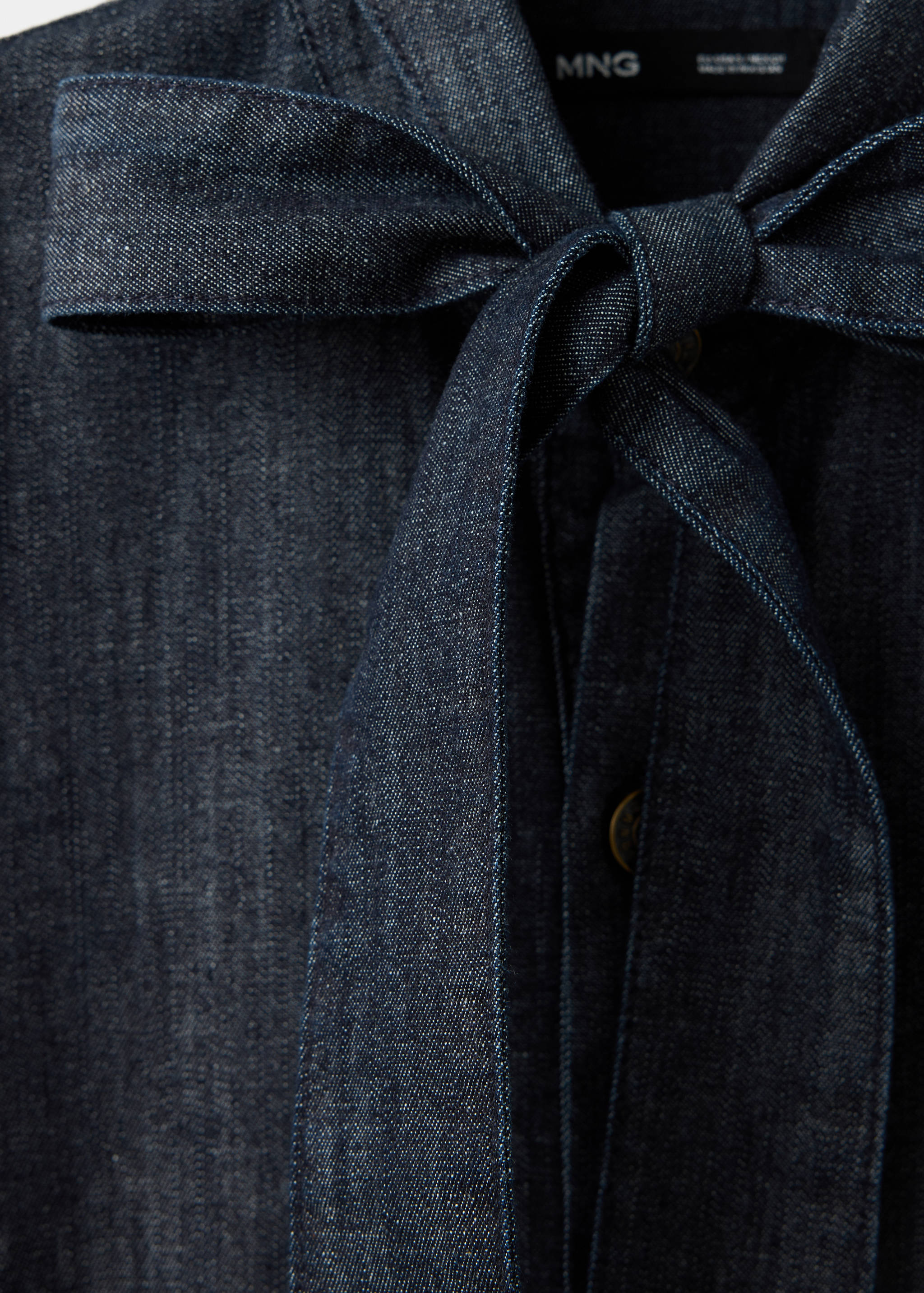 Denim shirt with bow - Details of the article 8