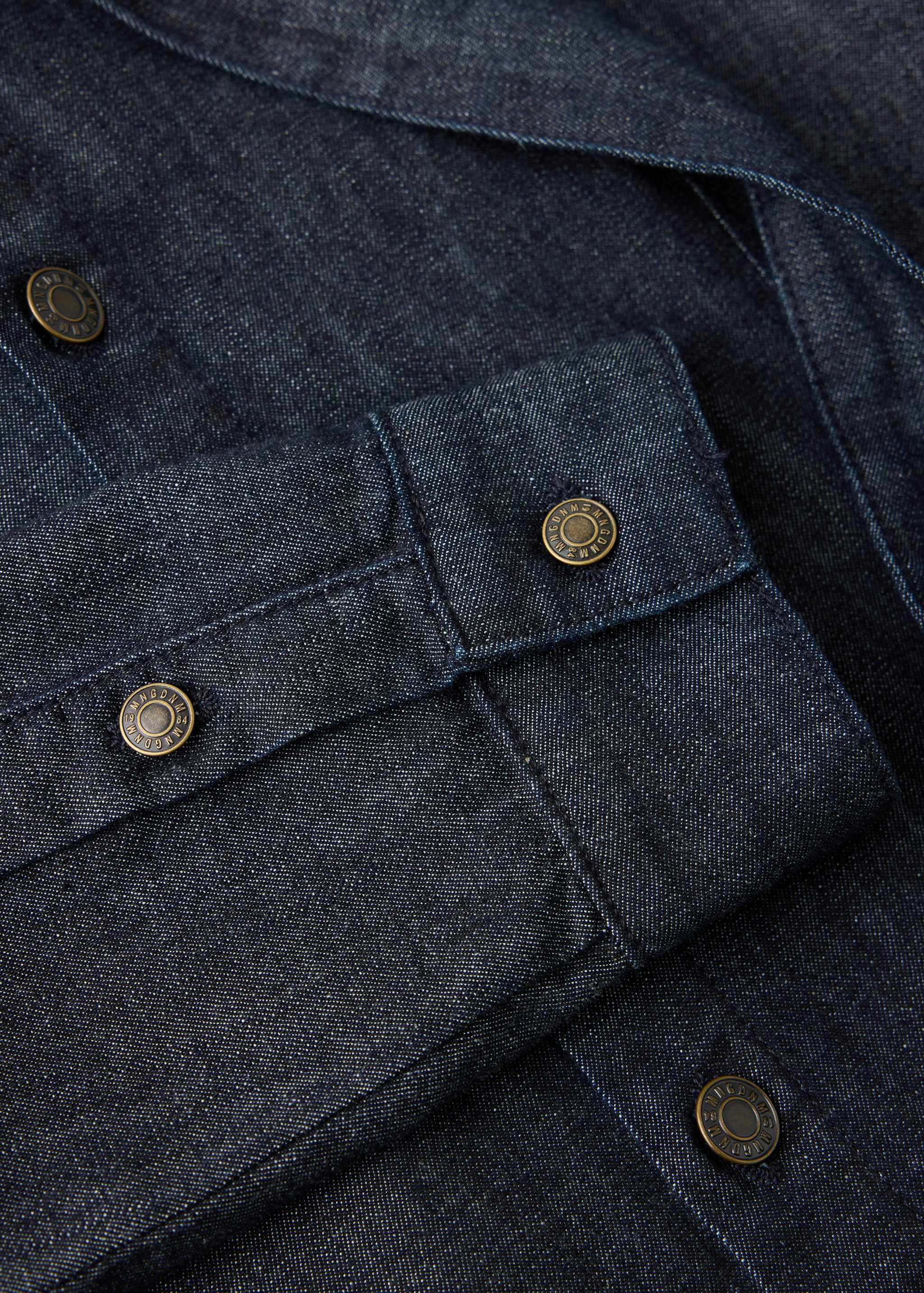 Denim shirt with bow - Details of the article 0
