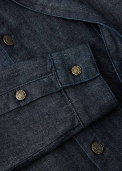 Denim shirt with bow — Open Blue 7
