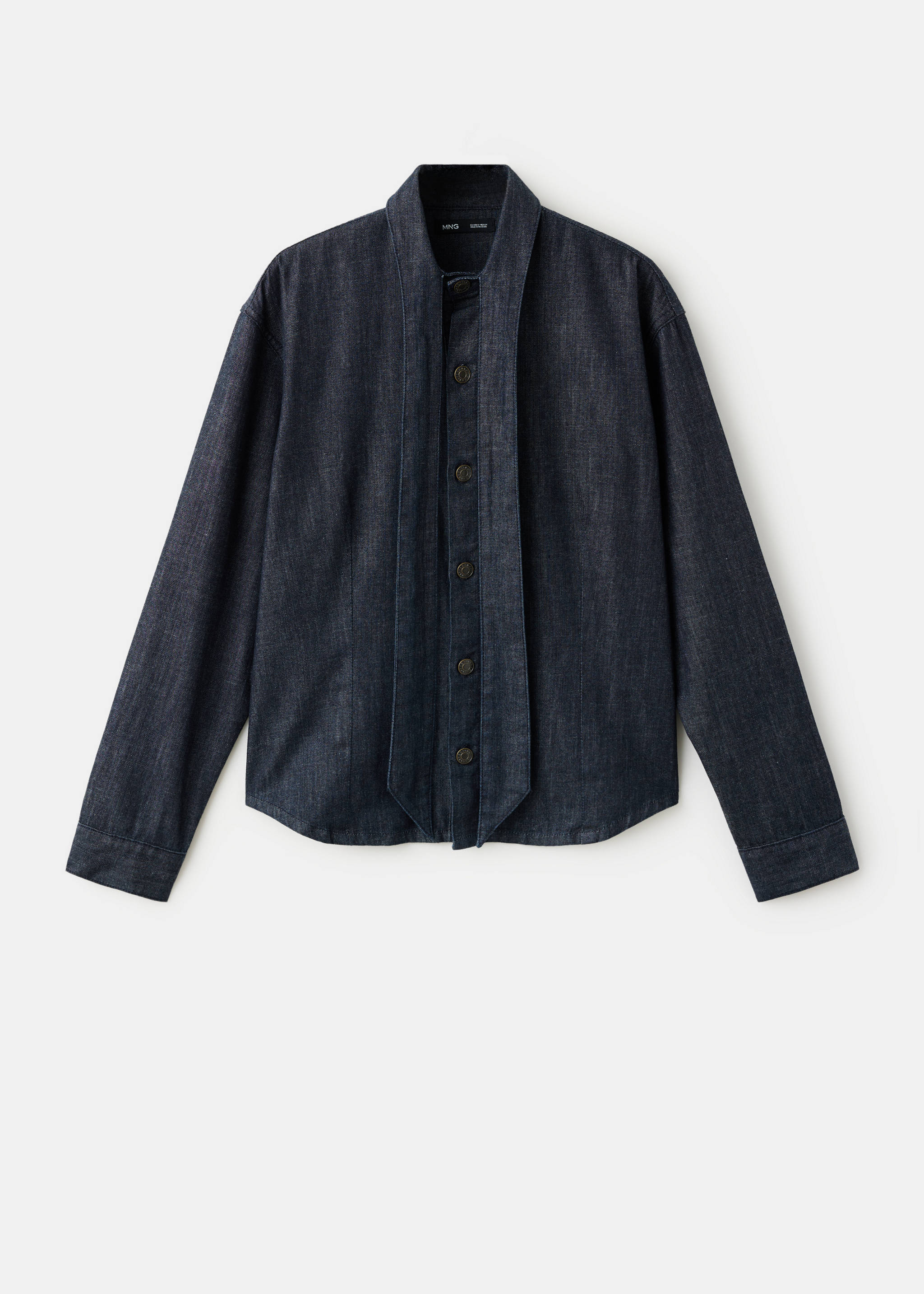 Denim shirt with bow - Article without model