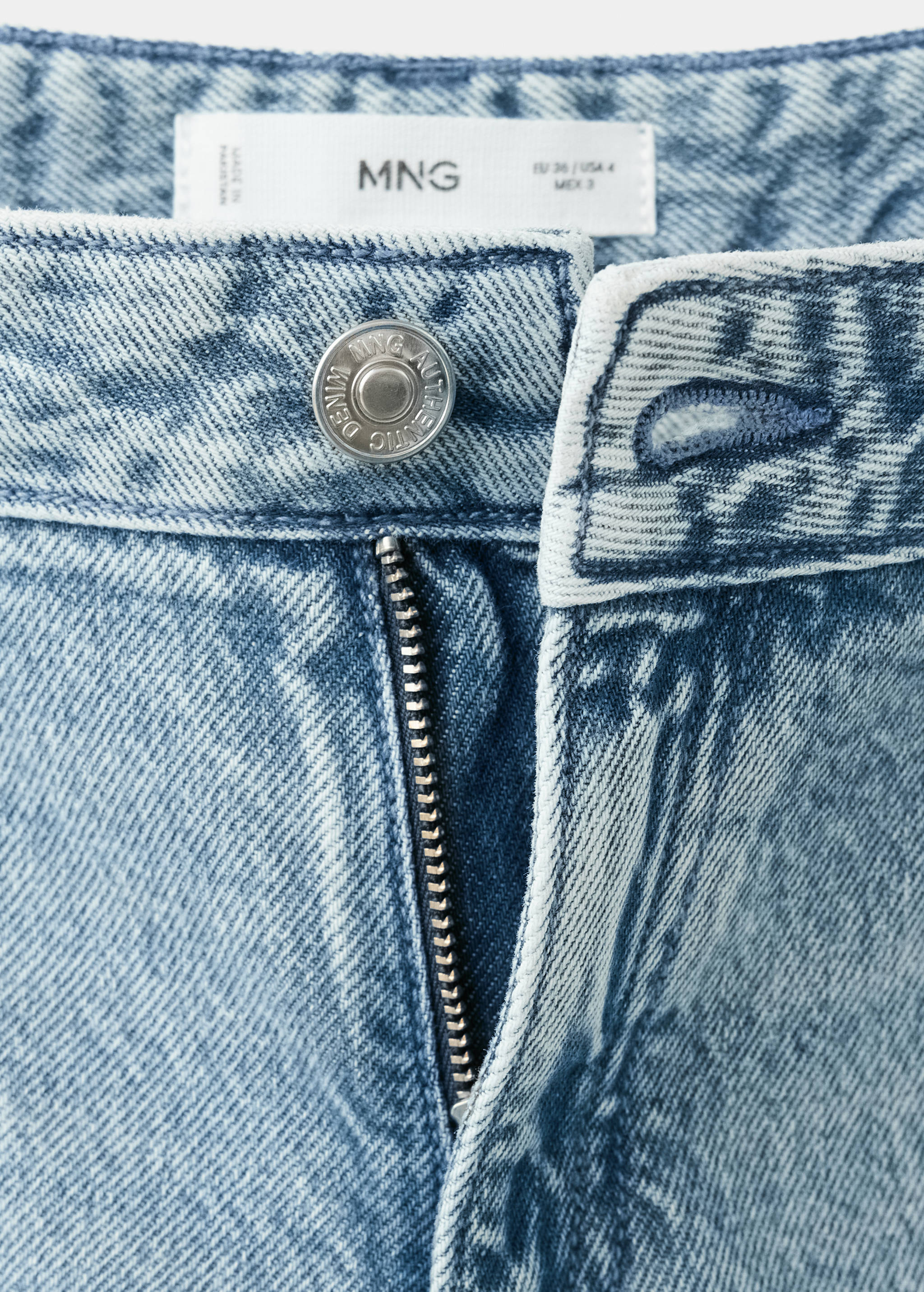 Wide-leg jeans with studded seams - Details of the article 8