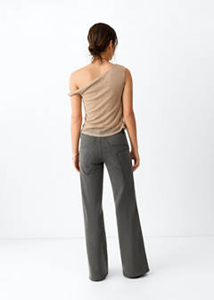 Straight low waist jeans — Charcoal 5