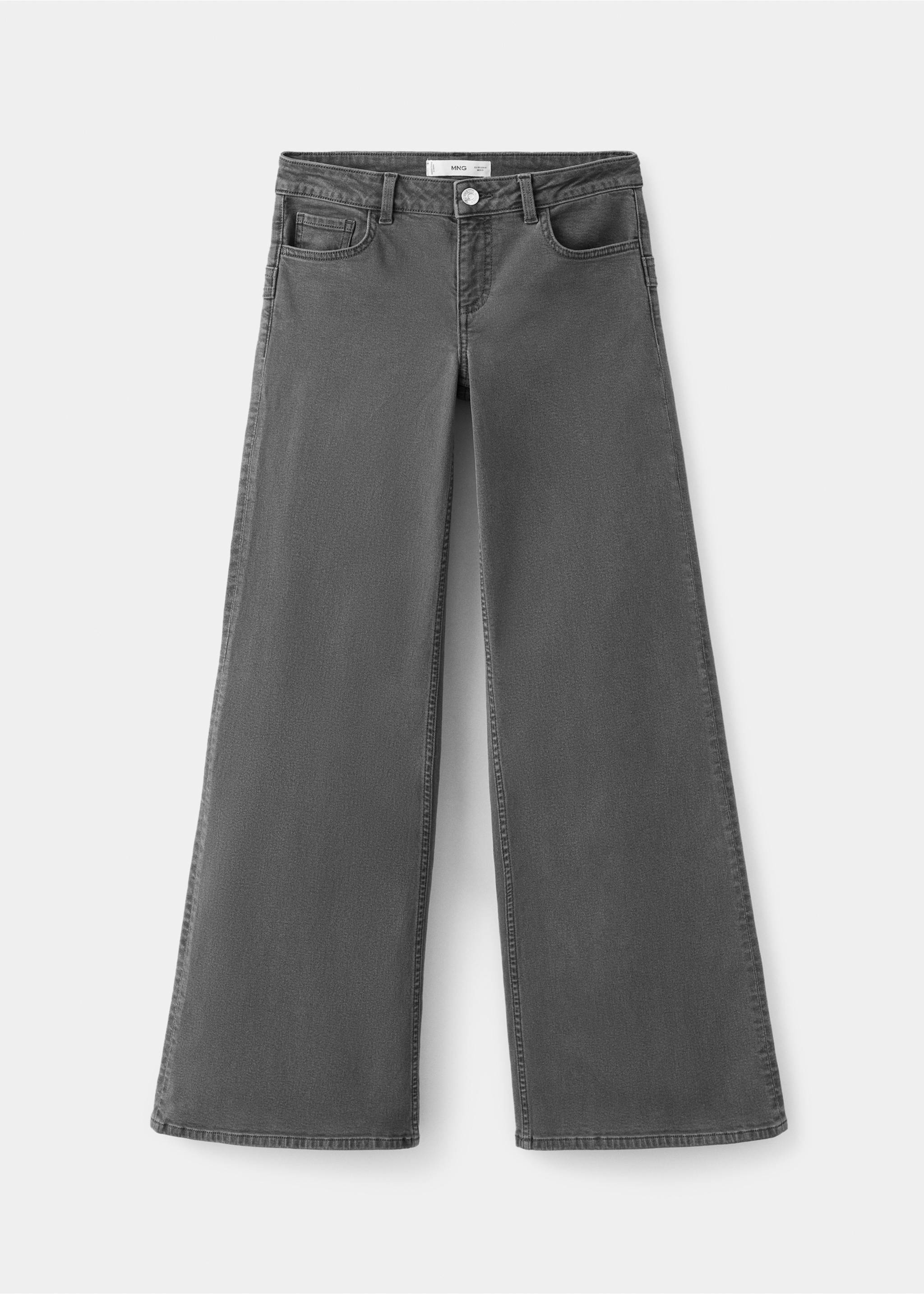 Wide leg jeans with star seam - Article without model, Charcoal. Ref: 37004088-00.