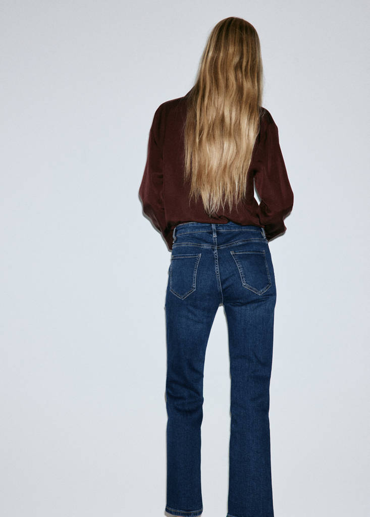Sienna flared cropped jeans — Dark Blue