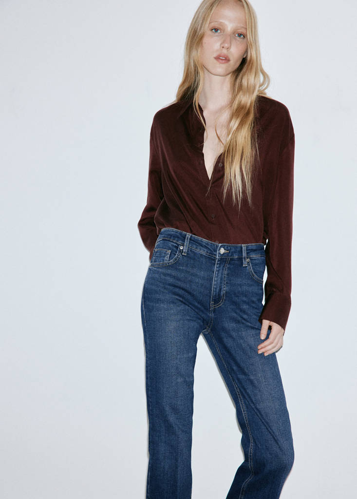 Sienna flared cropped jeans — Dark Blue