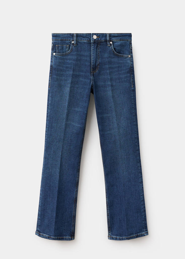 Sienna flared cropped jeans — Dark Blue