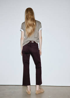 Sienna flared cropped jeans — Wine 3