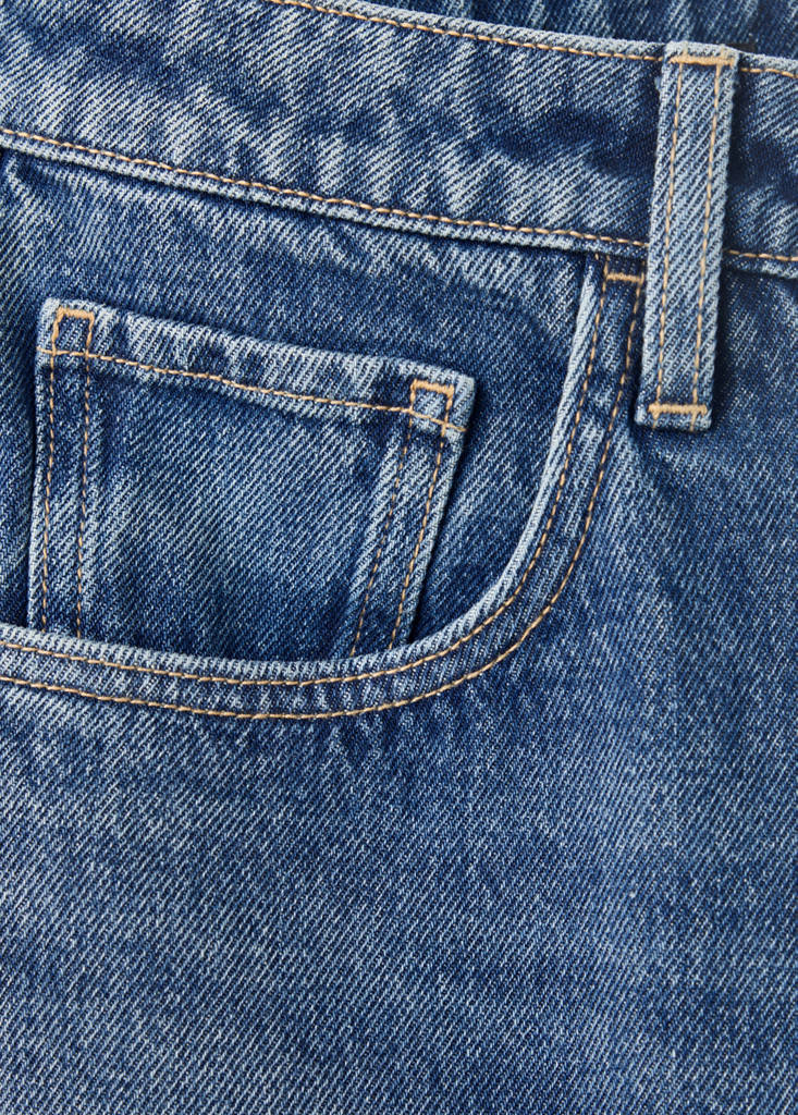 Mid-rise balloon jeans — Dark Blue