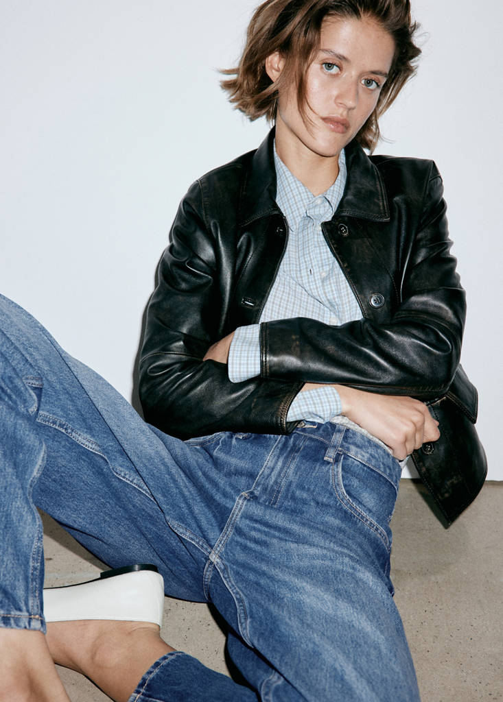 Mid-rise balloon jeans — Dark Blue