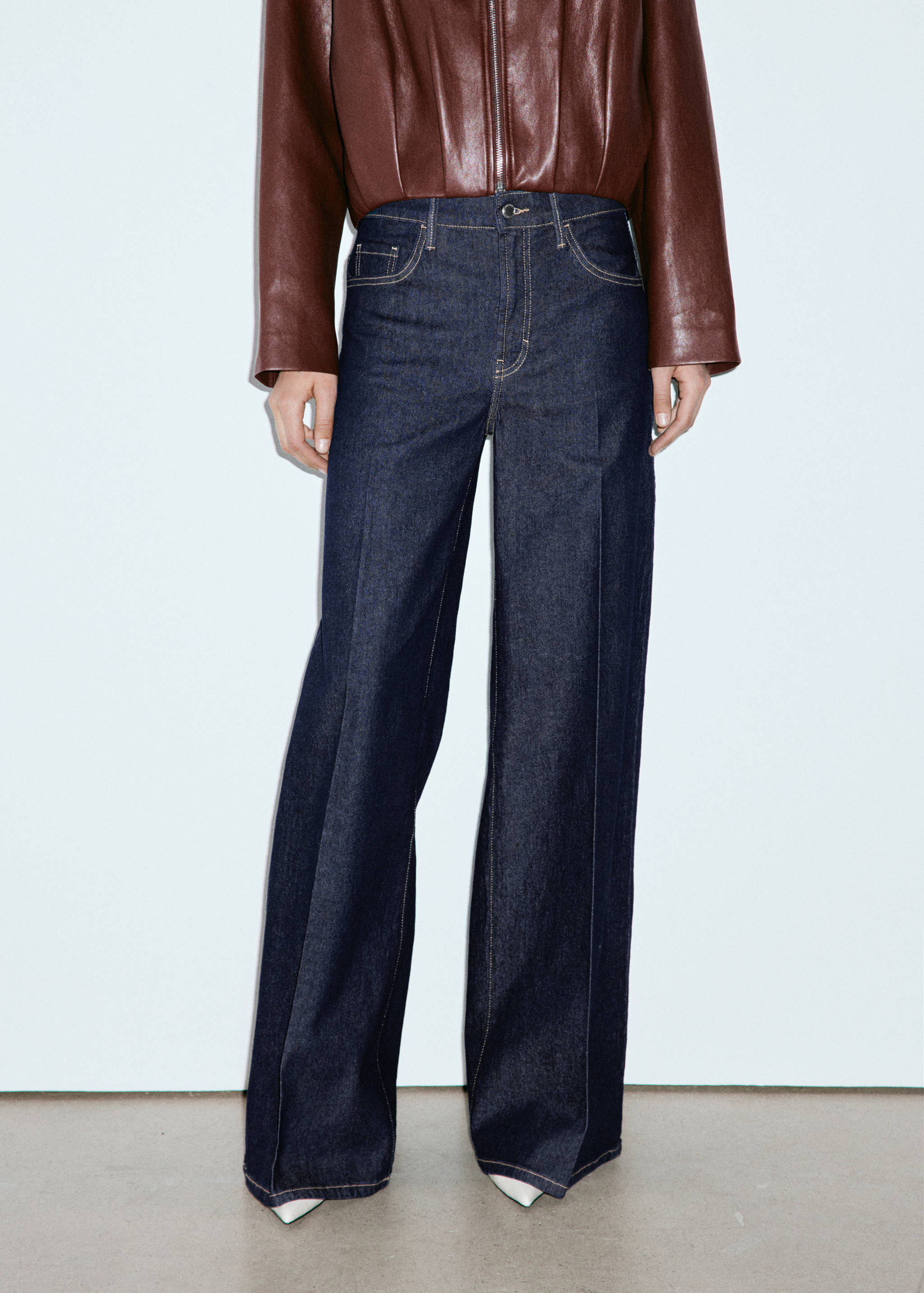 High-waisted wideleg jeans - Medium plane