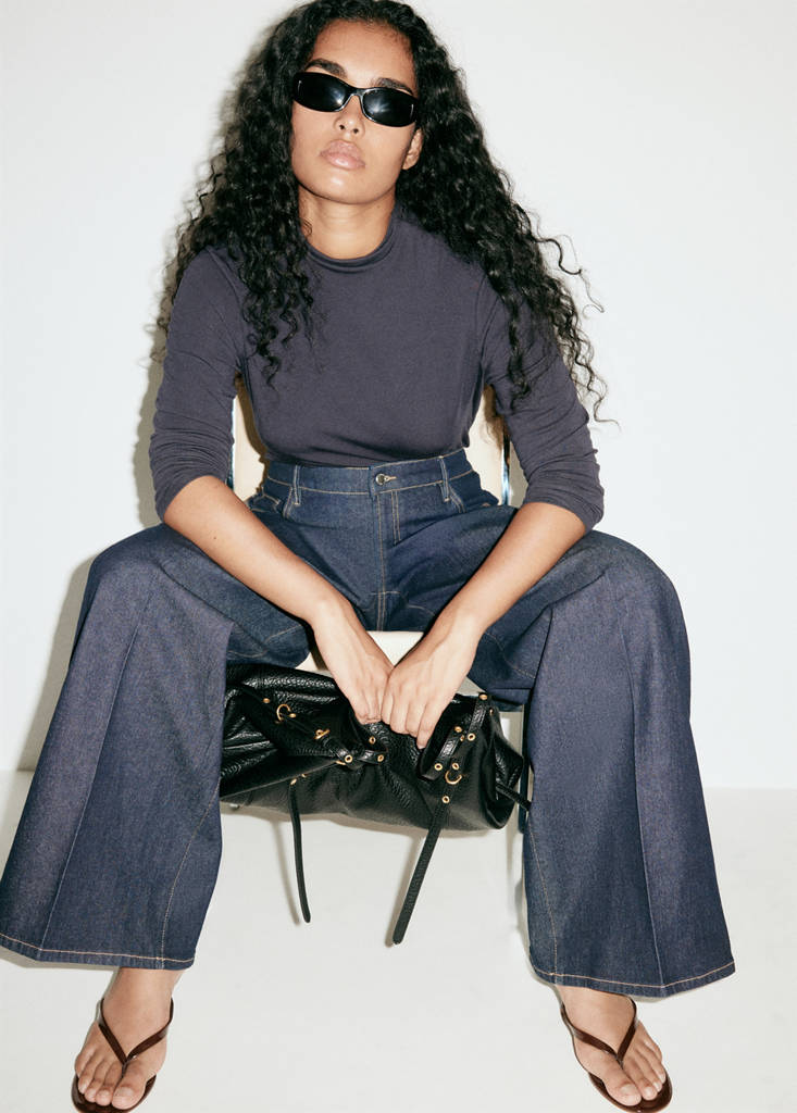 High-waisted wideleg jeans — Open Blue