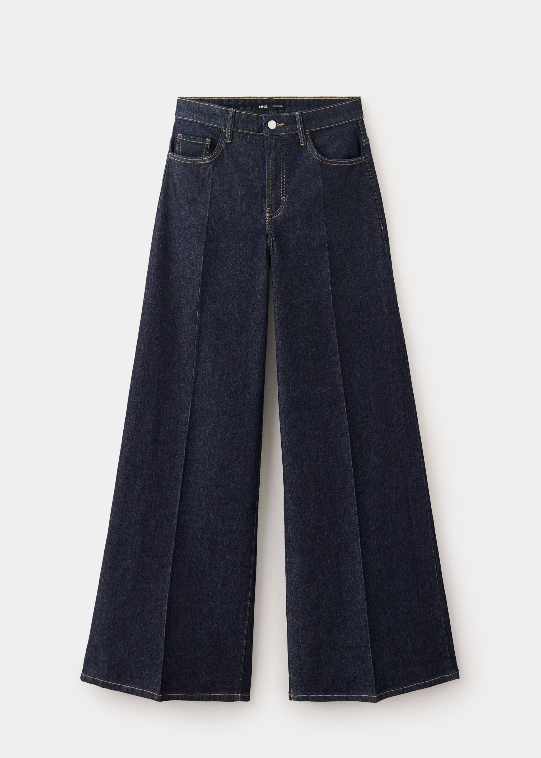 High-waisted wideleg jeans - Article without model, Open Blue. Ref: 37004092-00.