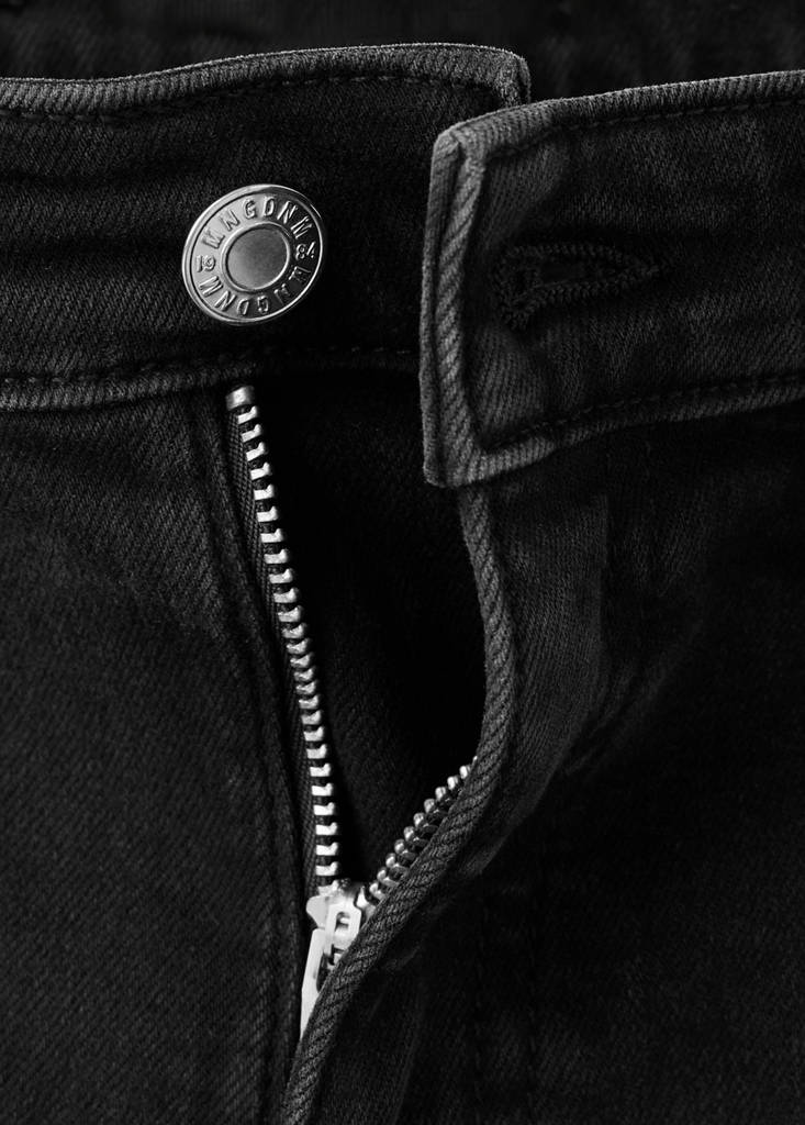 Sienna flared cropped jeans — Black denim