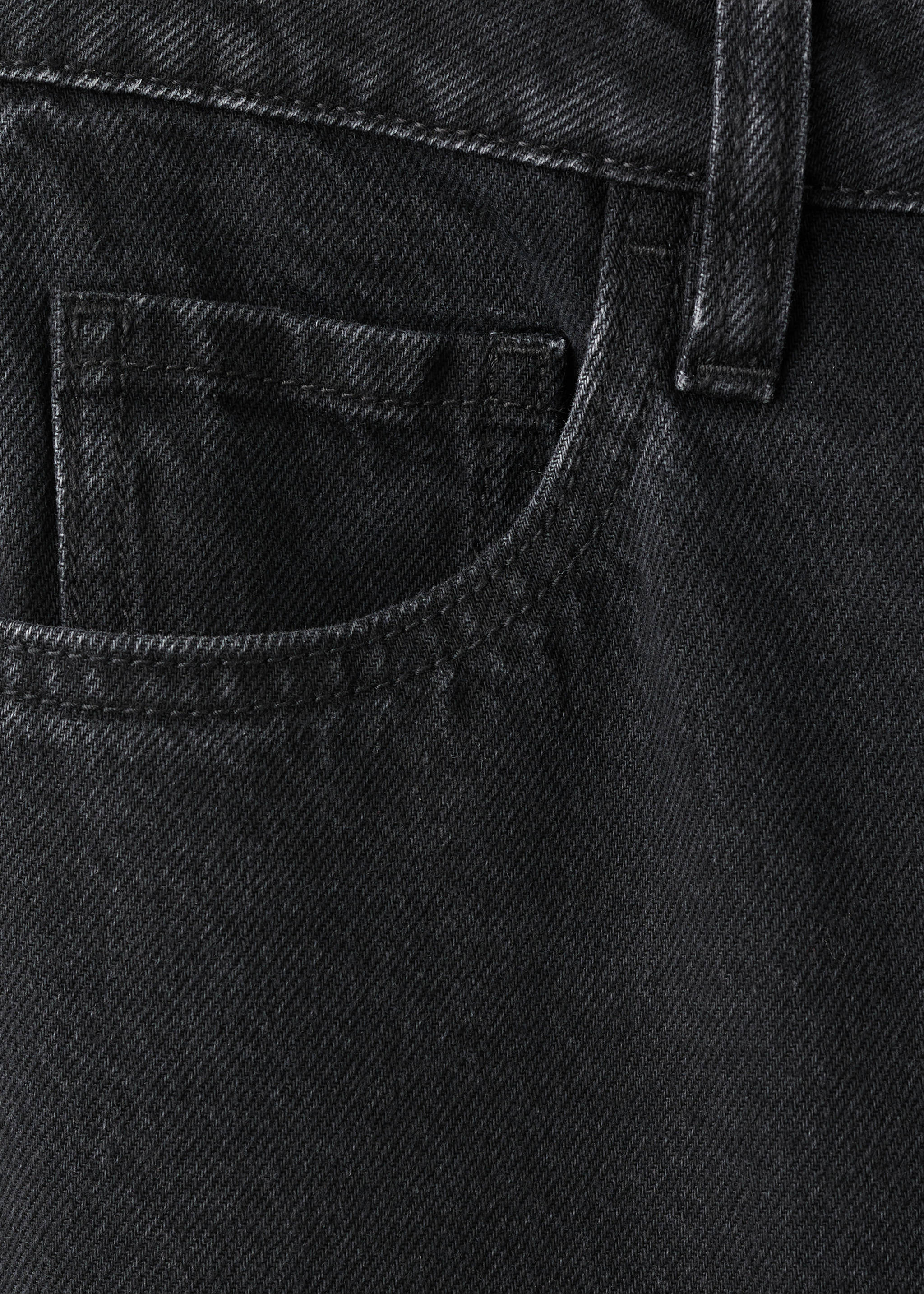 Danila high-waisted wide leg jeans - Details of the article 0, Black denim. Ref: 37004097-00.