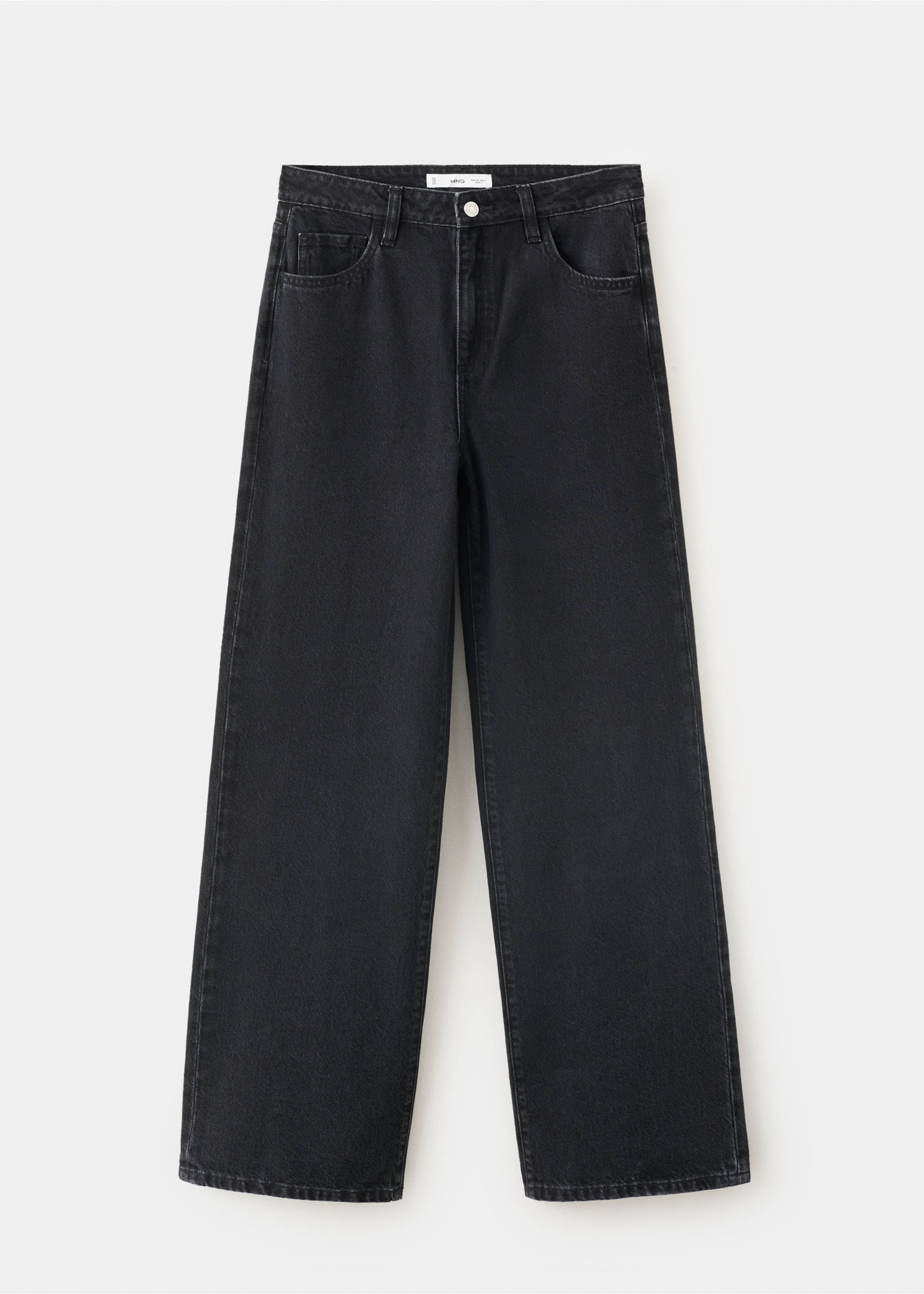 Danila high-waisted wide leg jeans - Article without model, Black denim. Ref: 37004097-00.