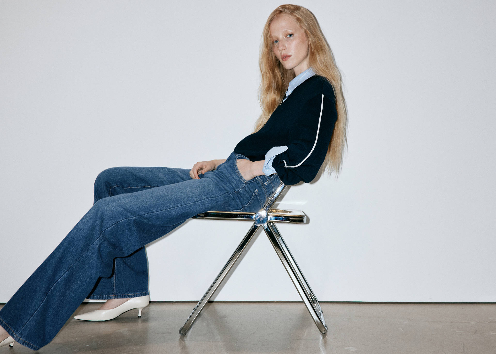 Jeans Danila wide leg tiro alto - Plano panorámico