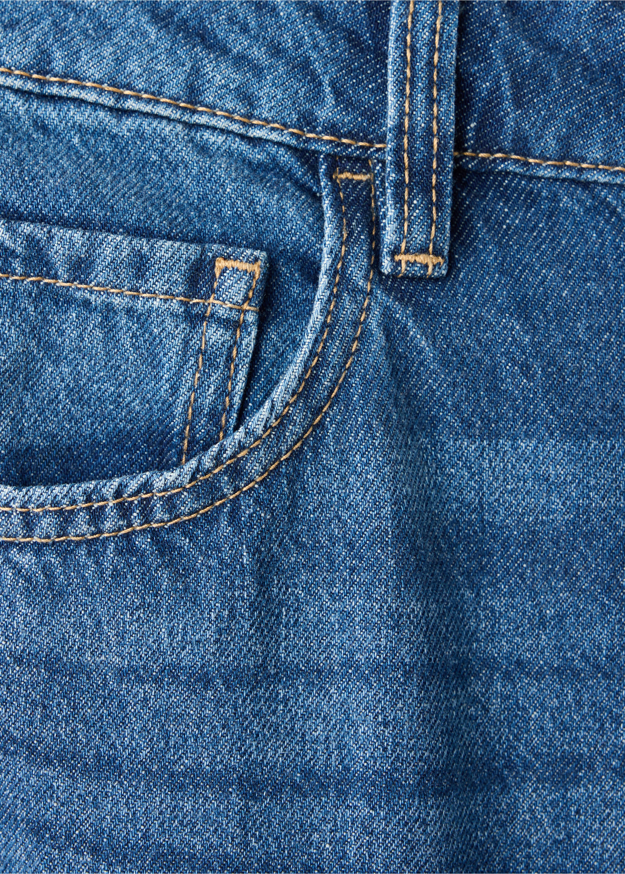 Danila high-waisted wide leg jeans - Details of the article 8, Dark Blue. Ref: 37004099-00.