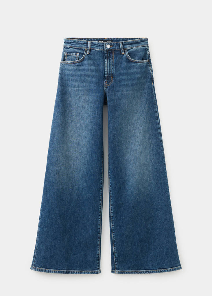 High-waisted wideleg jeans — Dark Blue