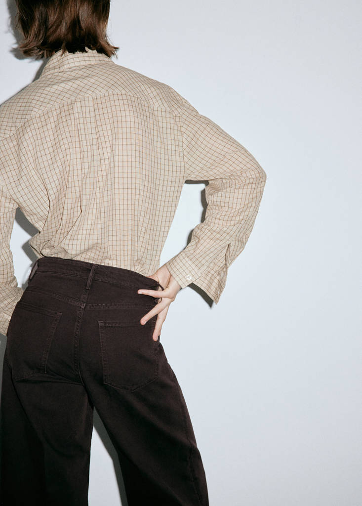 High-waisted wideleg jeans — Chocolate