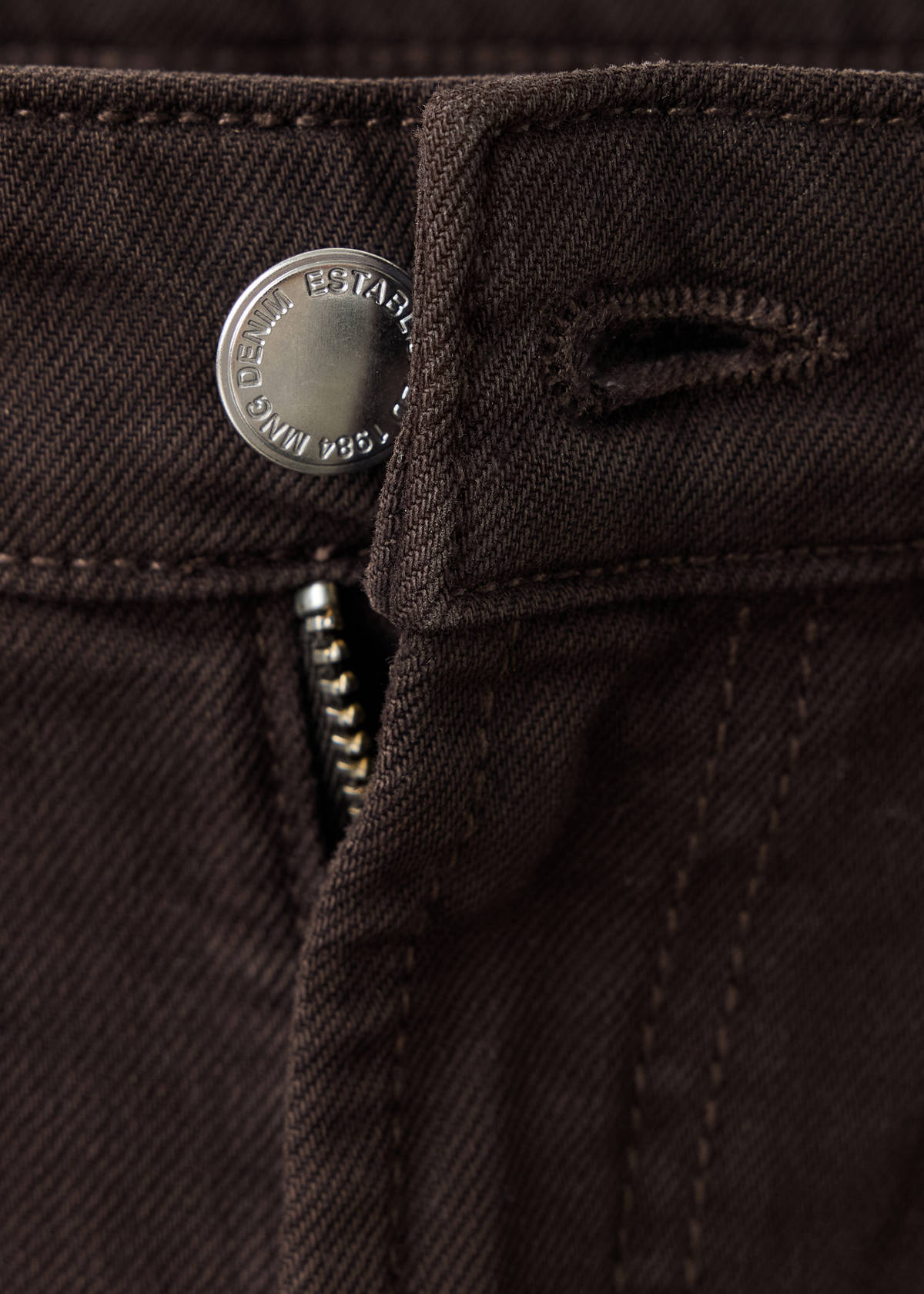 High-waisted wideleg jeans — Chocolate