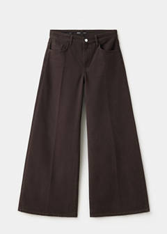 High-waisted wideleg jeans — Chocolate 6