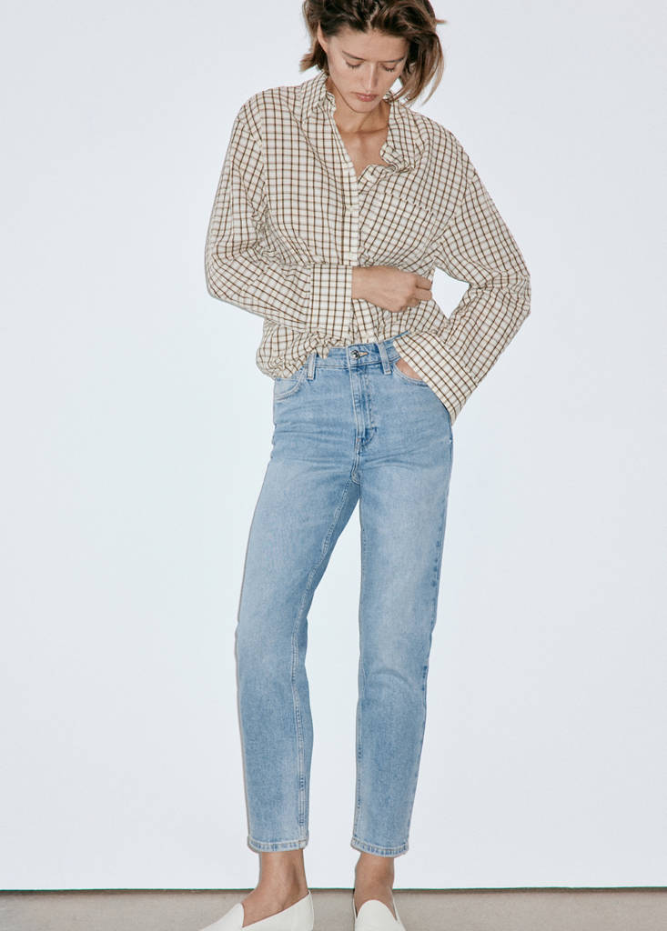 Newmom comfort high-rise jeans — Medium Blue