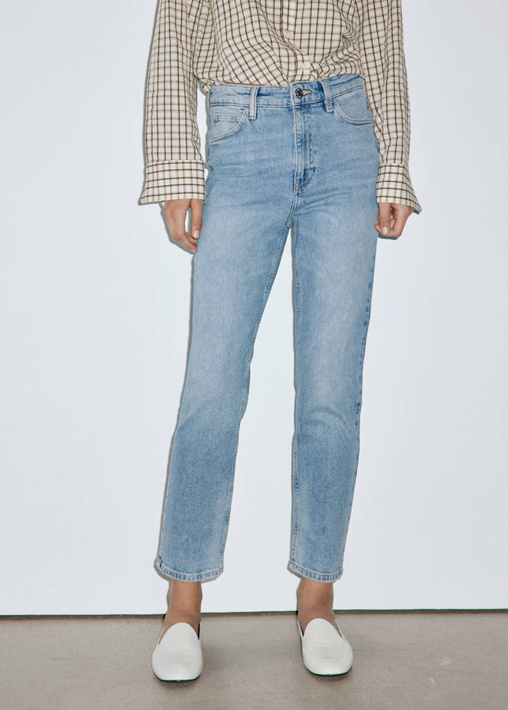 Newmom comfort high-rise jeans — Medium Blue