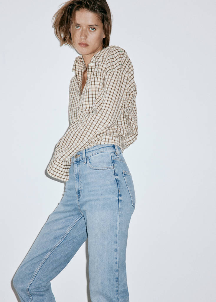 Newmom comfort high-rise jeans — Medium Blue