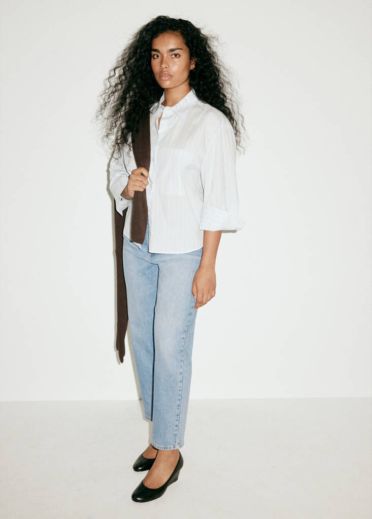Newmom comfort high-rise jeans — Medium Blue