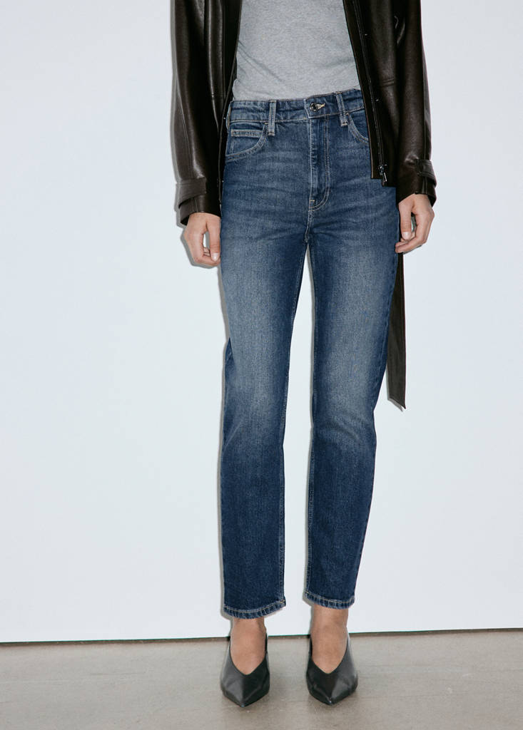 Newmom comfort high-rise jeans — Dark Blue